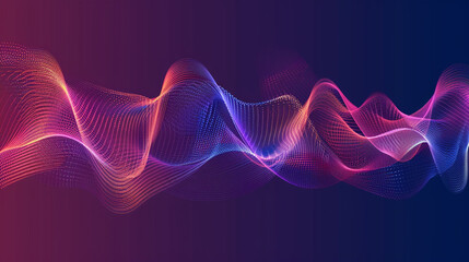 Develop a vector illustration of sound waves depicted as pulses of energy across the canvas.