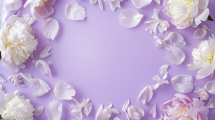 Lavender Background with Floral Frame