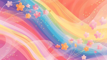 colorful rainbow background for Pride Month