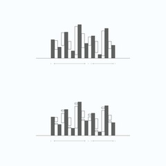 bar chart histogram business infographics, Graphs and charts