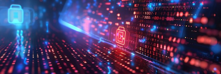 Obraz premium a futuristic background with a red and blue light