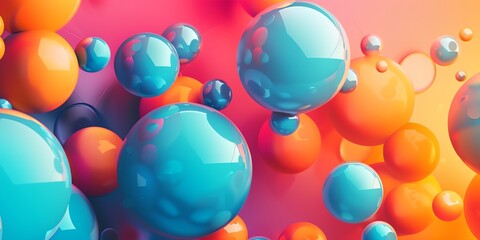 colorful background with many bubbles of different colors and sizes