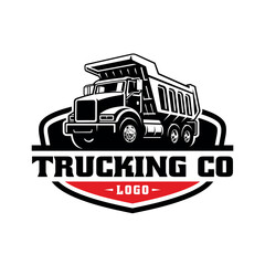 Tipper truck logo vector isolated