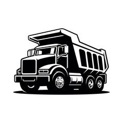 Tipper truck vector isolated