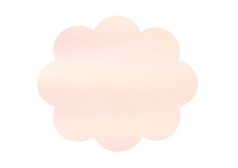 水彩風　シンプル　ふきだし　雲形　装飾　