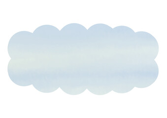 水彩風　シンプル　ふきだし　雲形　装飾　