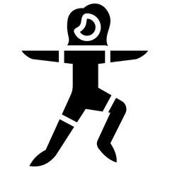 yoga solid icon
