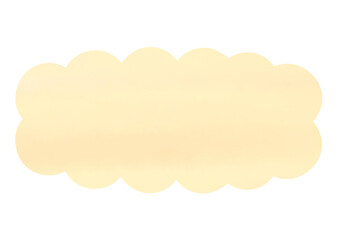 水彩風　シンプル　ふきだし　雲形　装飾　