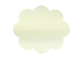 水彩風　シンプル　ふきだし　雲形　装飾　