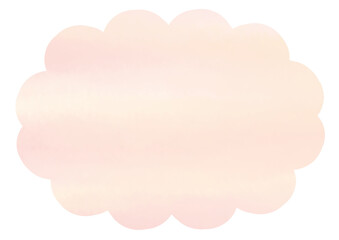 水彩風　シンプル　ふきだし　雲形　装飾　