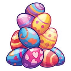 pile of easter eggs