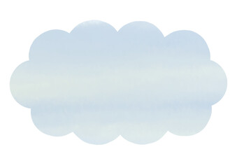 水彩風　シンプル　ふきだし　雲形　装飾　