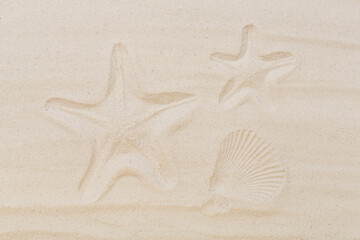 Texture of sand as background, top view