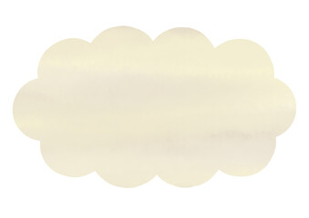 水彩風　シンプル　ふきだし　雲形　装飾　