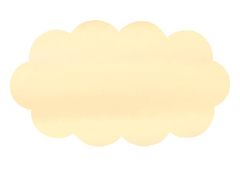 水彩風　シンプル　ふきだし　雲形　装飾　