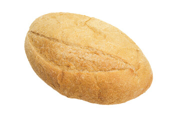 Round white bread isolated