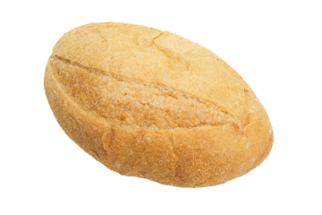 Round white bread isolated