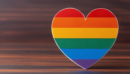 a graphic heart with rainbow colors lgbtq pride