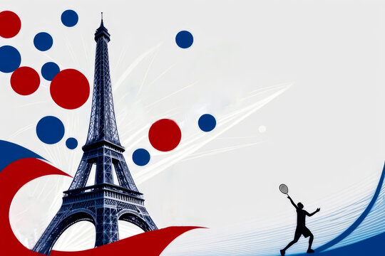 paris sport olympic 2024 ceremony, water color commencement	