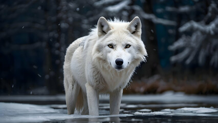 Obraz premium wolf in snow