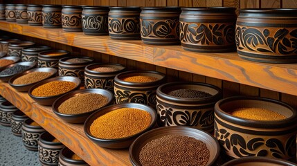 Rustic Elegance: A Collection of Unique Bowls and Jars