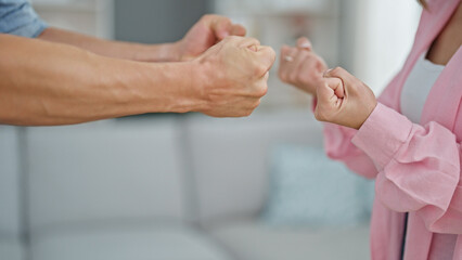 Man and woman couple arguing at home