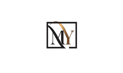MY, YM , Y , M , Abstract Letters Logo Monogram
