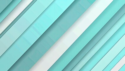 Obraz premium Abstract Teal and White Geometric Pattern