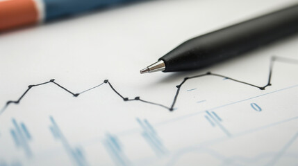 Pen Resting on Piece of Paper