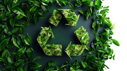 Banner for the main page of the site with a realistic recycling icon. The problem of ecology, waste recycling, waste disposal, reusable use, recyclables use, consumer culture, safe a planet.