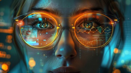 Illustrate a confident speaker at eye level