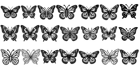Butterfly Set SVG, Insect Set SVG, Butterfly Bundle, Butterfly PNG, Butterfly Silhouette, Butterfly Clipart, Butterfly cut file for Cricut, Dragonfly, Animal