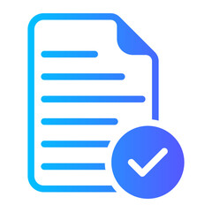 document approved gradient icon