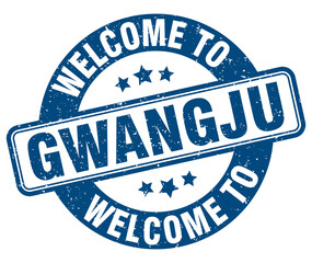Welcome to Gwangju stamp. Gwangju round sign