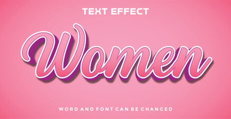 Women editable text effect