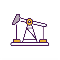 Oil Rig vector icon