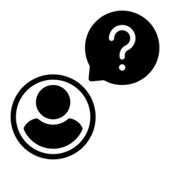 question glyph icon