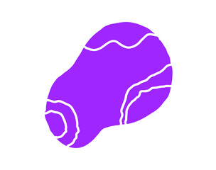 Hand drawn pencil organic shapes with doodle strokes and outlines, squiggles and scribbles. fluid, flowing, irregular elements in trendy color