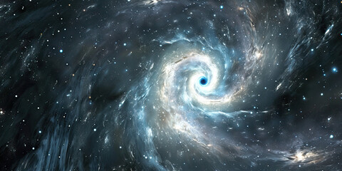 A swirling nebula, its gassous arms and tentacles stretching into the void, obscuring all but the brightest stars