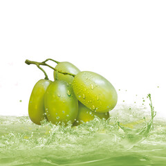 raisin qui surf dans les vagues de son jus