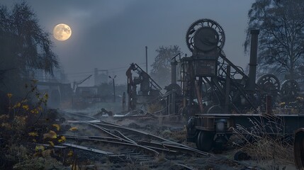 Naklejka premium industrial, work, construction, machine, equipment, metal, power, factory, people, steel, machinery, plant, energy, technology, big, business, job, excavation, production, metallurgy, heavy, coal, min