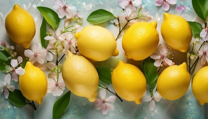 Composition de citrons sur une table