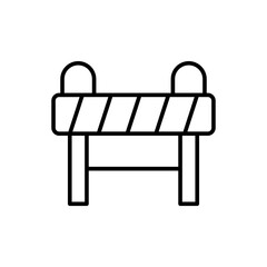 Barrier outline icons, minimalist vector illustration ,simple transparent graphic element .Isolated on white background