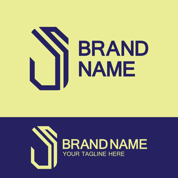 Creative letter SJ or JS monogram  simple logo design.