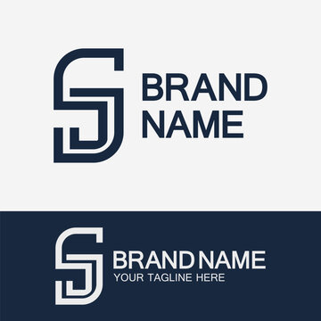 Creative letter SJ or JS monogram  simple logo design.