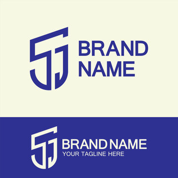 Creative letter SJ or JS monogram  simple logo design.