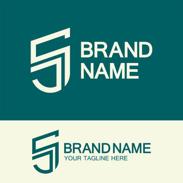 Creative letter SJ or JS monogram  simple logo design.