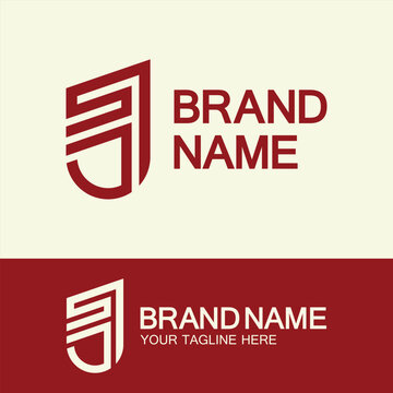 Creative letter SJ or JS monogram  simple logo design.