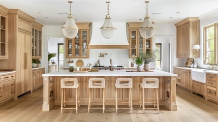 a transitional English kitchen, meticulously crafted
