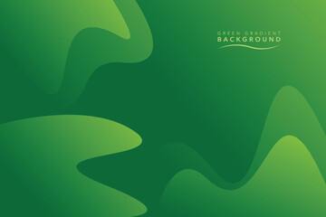 Fototapeta premium green gradient background wavy and flow shadow design